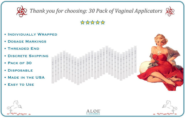 Aloe Cadabra Disposable Vaginal Applicators 30 Pack