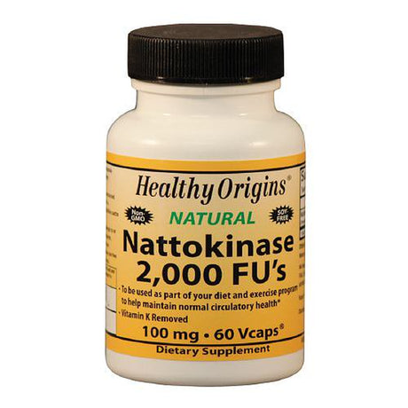 Healthy Origins Natural Nattokinase 2000 Fus 100 Mg Vegetarian Capsules - 60 Ea, 3 Pack