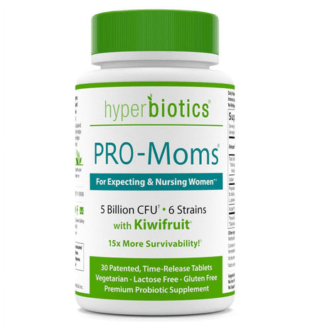 Hyperbiotics Pro-Moms for Expecting & Nursing Women with Kiwifruit - 30 Tablets