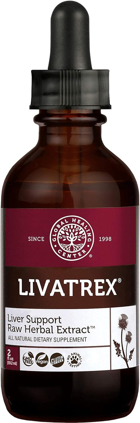 Global Healing Center Liver & Kidney Health Kit - Liquid Supplement Drops Support Liver and Gallbladder Detox & Function and Organic Kidney Cleanse & Urinary Health for Bladder - 2 Fl Oz Each
