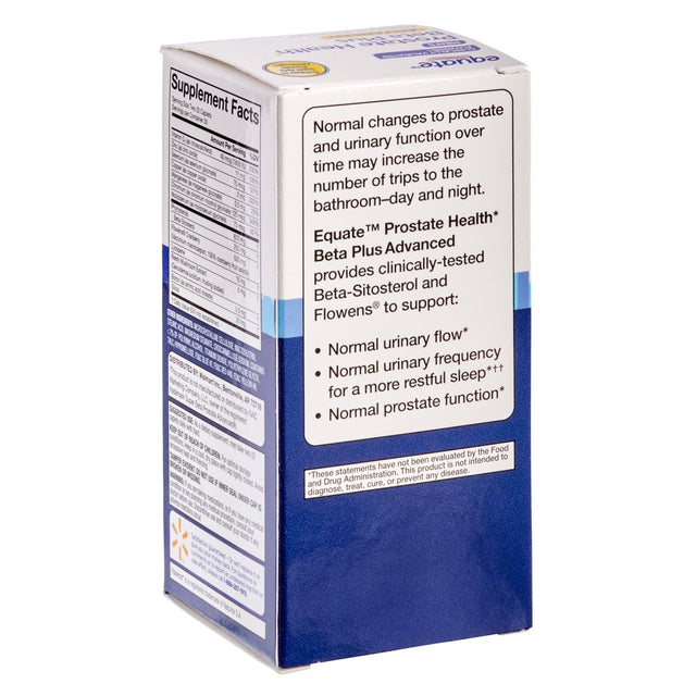 Equate Men'S Prostate Health Beta plus Advanced, 60 Count
