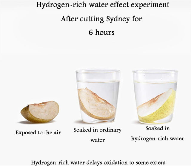 Portable 3 Minute Hydrogen-Rich Water Bottle Rechargeable High Concentration Hydrogen Generator Glass Bottle Anti-Aging Anti-Oxidation Alkaline Water Generator, 300Ml