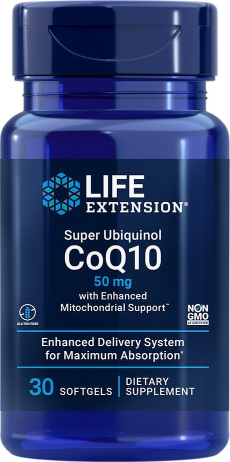 Life Extension Super Ubiquinol Coq10 with Enhanced Mitochondrial Support -- 50 Mg - 30 Softgels