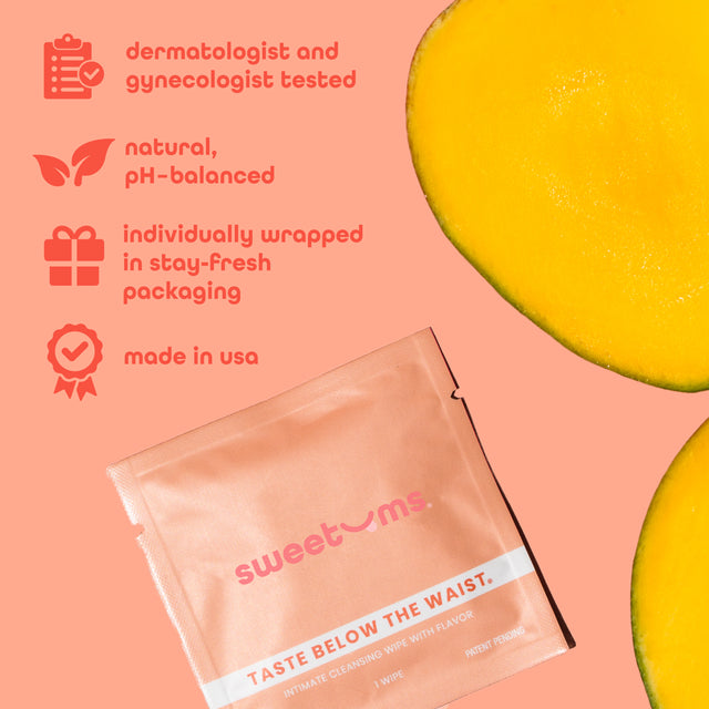 Flavored Intimate Wipes Box of 10