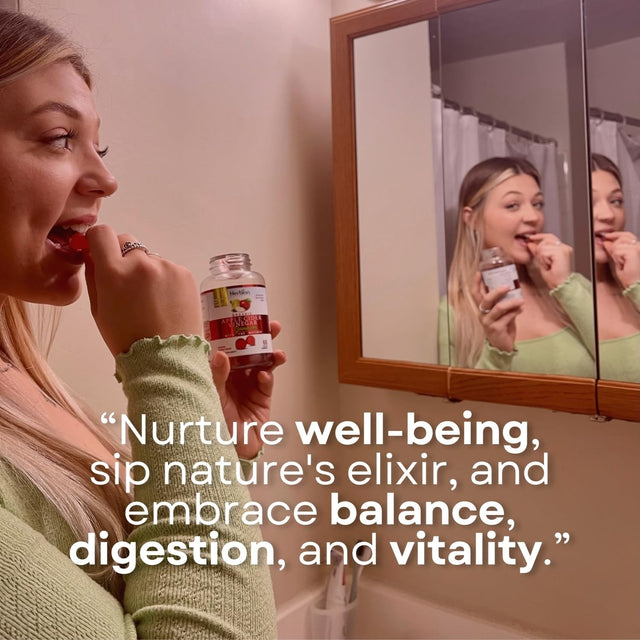 Herbion Naturals Organic Apple Cider Vinegar Gummies with the “Mother”, Digestion and Detox Support, Pectin Based, Vegan, Made in the USA - (Pack of 2, 120 Gummies)