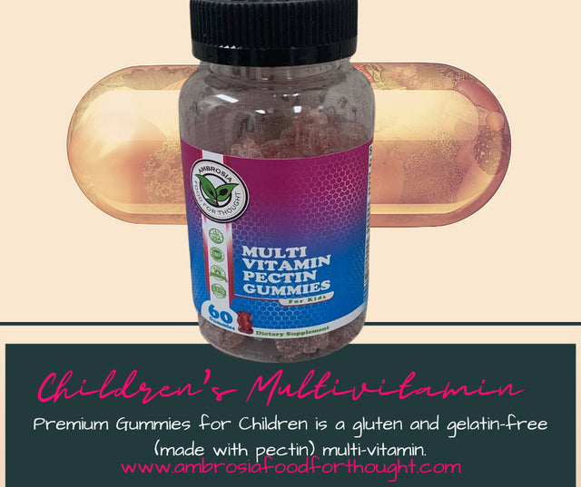 Ambrosia Children'S Multi Vitamin Gummies, No Gelatin, Mixed Berry and Fruit Flavor.-