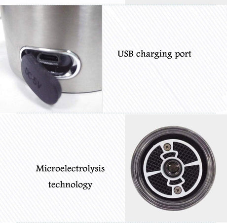 350Ml Hydrogen-Rich Water Glass Bottle 3 Minutes Electrolysis High Concentration Hydrogen Generator Cup for Outdoor Travel