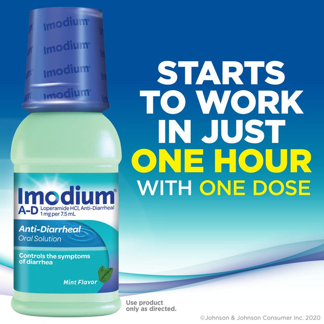 Imodium A-D Liquid Anti-Diarrheal Medicine, Mint Flavor, 8 Fl. Oz