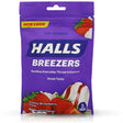 Halls Breezers Drops Cool Creamy Strawberry 25 Ea (Pack of 3)
