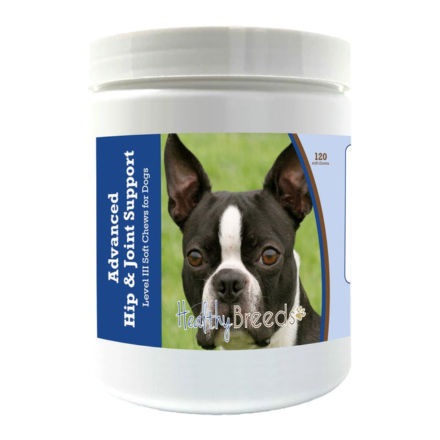 Healthy Breeds Boston Terrier Advanced Hip & Joint Support Level III Soft Chews for Dogs 120 Count
