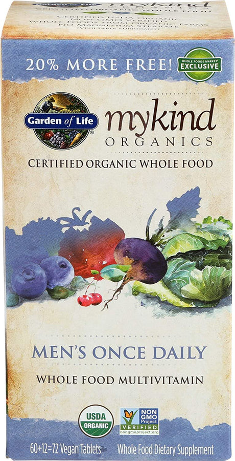 Garden of Life Organic Mykind Men'S Once Daily Multi, 72 CT