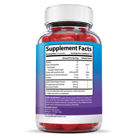 Keto Blast ACV Gummies 1000MG Dietary Supplement 60 Gummys