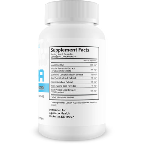 Alphentyx Health Alpha TRT - Maximum Strength - Advanced Testosterone Booster - Increase Energy and Lean Muscle Mass - 60 Count