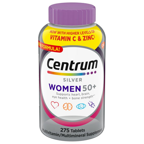 Centrum Silver Multivitamins for Women over 50, Multimineral Supplement, 275 Ct