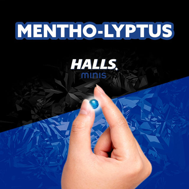 HALLS Minis Mentho-Lyptus Flavor Sugar Free Cough Drops, 24 Drops