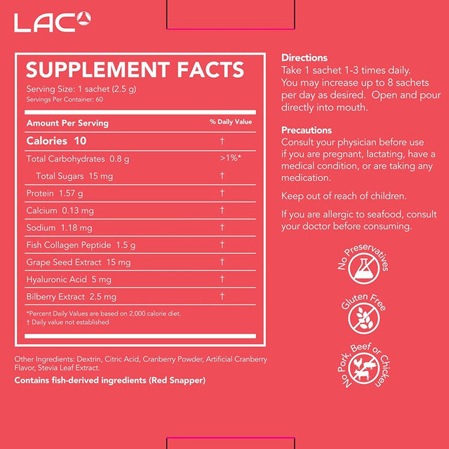 Taut Premium 100% Marine Collagen Powder with Hyaluronic Acid, Grape Seed Extract & Stevia, 1,500 Mg, 60 Sachets