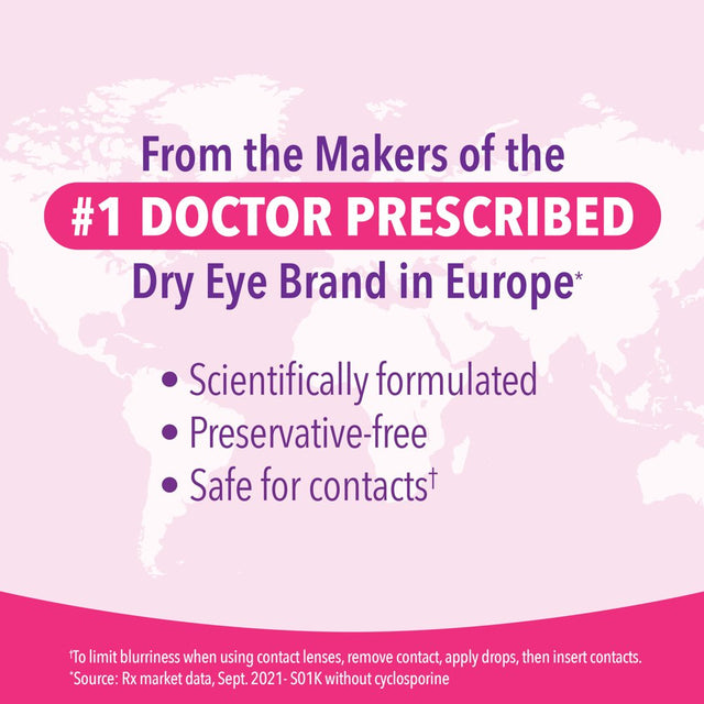 Ivizia Sterile Lubricant Eye Drops for Dry Eyes, Preservative-Free, Moisturizing, Dry Eye Relief, Contact Lens Friendly, 0.33 Fl Oz Bottle