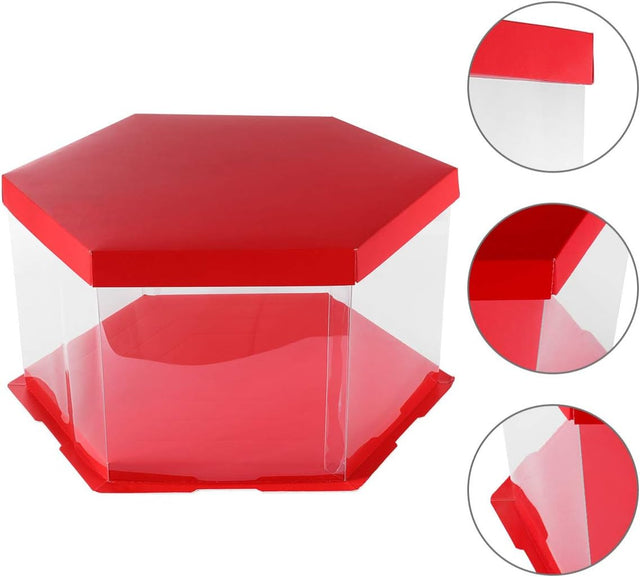 Hemoton 1 Pc Cake Box Birthday Cake Container Cake Packaging Supplies Cake Display Holder Party Cake Container Candy Containers for Gifts Muffin Clear Storage Box Baby Plastic Earth Tones