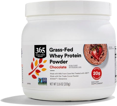 365 by Whole Foods Market, Protein Whey Grassfed Chocolate, 11.6 Ounce