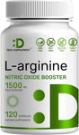 L-Arginine 1500 Mg, 120 Capsules, 3-1 Support, Arginine HCL, AAKG & L-Citrulline, Nitric Oxide Booster, Extra Strength L-Arginine Supplement