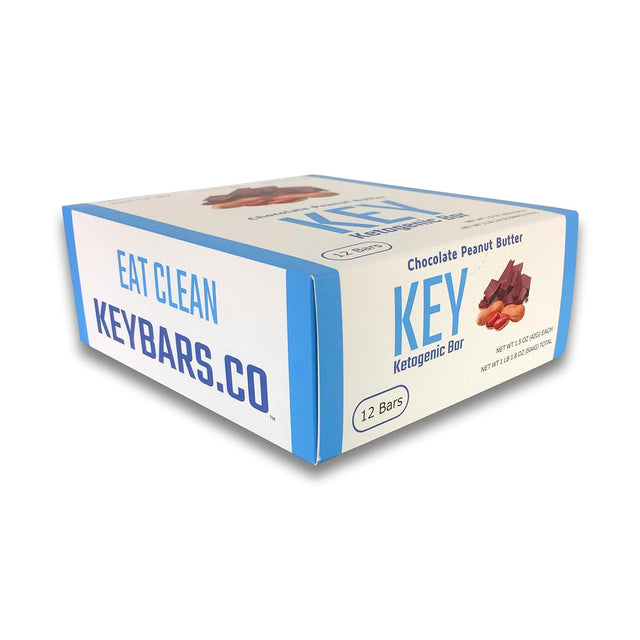 Key Keto Bars - Chocolate Peanut Butter Keto Bars - Keto Protein Bars Are Keto Snacks and Keto Food on the Go. High Fat, Low Carb.12 Pack Key Bars