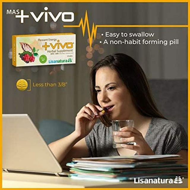 +VIVO Energy Booster Natural Cacao & Caffeine Vitality Natural Tablets Sugar Free Gluten Free Lactose Free (30 Count)…