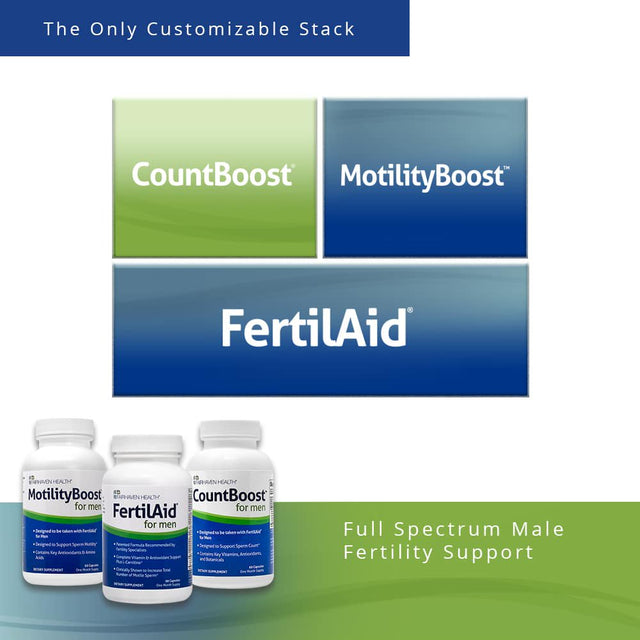 Fertilaid for Men, Male Fertility Supplement and Multivitamin for Sperm Count, Motility and Morphology, 90 Veg Capsules, 1 Month Supply