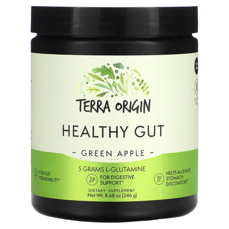 Healthy Gut Green Apple | 30-Servings with L-Glutamine, Zinc, Glucosamine, Slippery Elm Bark, Marshmallow Root and More!