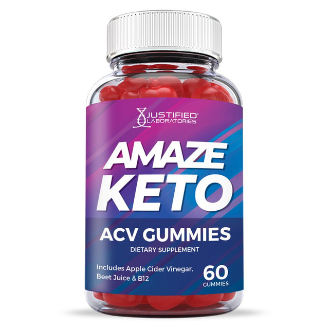 Amaze Keto ACV Gummies 1000MG Dietary Supplement 60 Gummys
