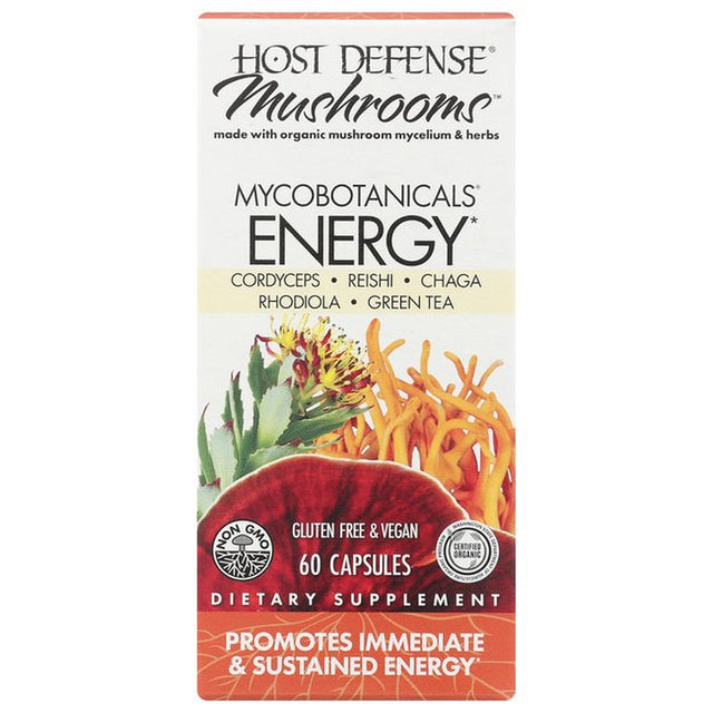 Host Defense Mushrooms Myco Botanicals Energy 60 Caps