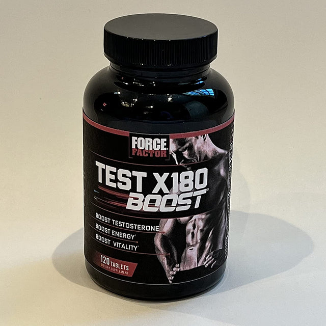 Force Factor Test X180 Boost, Testosterone Booster and Energy Supplement for Men, Boost Energy, Increase Stamina, and Enhance Vitality, with D-Aspartic Acid and Fenugreek, 120 Count (Pack of 3)