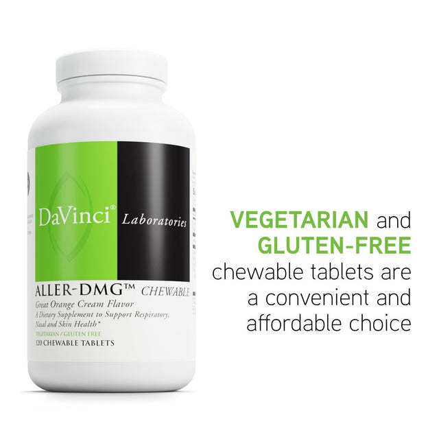 Aller-Dmg Chewable, Great Orange Cream, 120 Chewable Tablets, Davinci Laboratories of Vermont