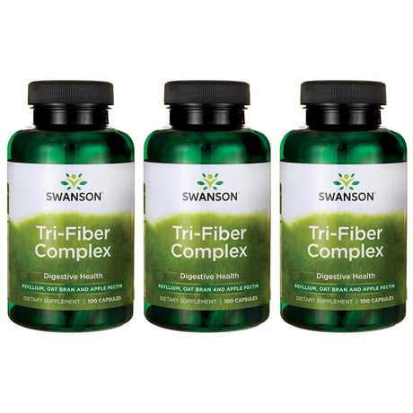 Swanson Tri-Fiber Complex 100 Caps 3 Pack
