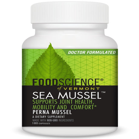 Foodscience of Vermont New Zealand Green Lipped Sea Mussel Supplement, 180 Capsules - Supports Joint Health, Mobility and Comfort…