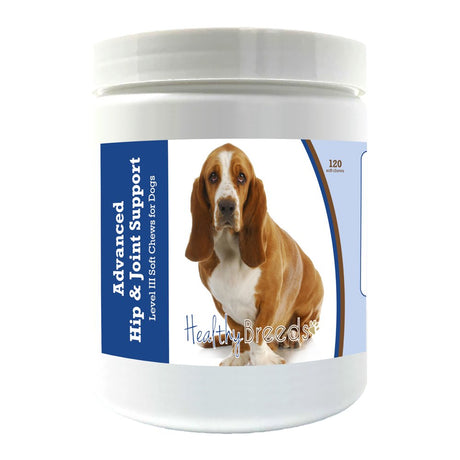 Healthy Breeds Basset Hound Advanced Hip & Joint Support Level III Soft Chews for Dogs 120 Count