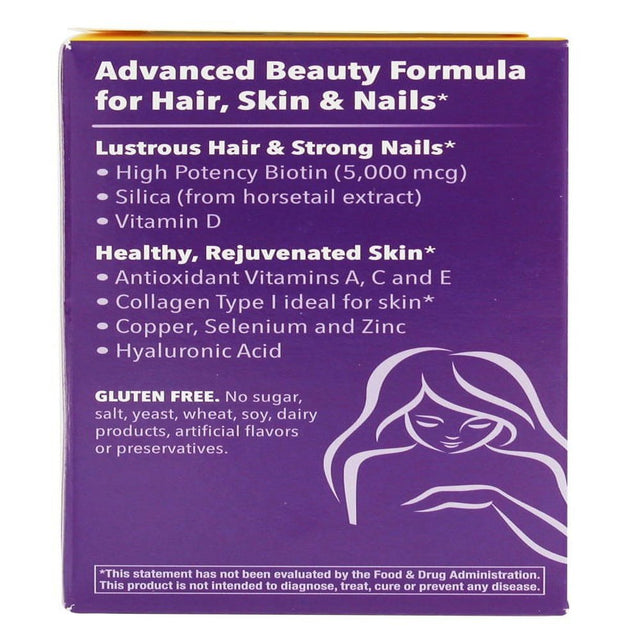 Nature'S Way Alive! Hair Skin and Nails Multivitamin Softgels, Strawberry, 60 Ct
