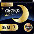 Always ZZZ Overnight Disposable Period Underwear for Women, Size S-M, 7 Ct