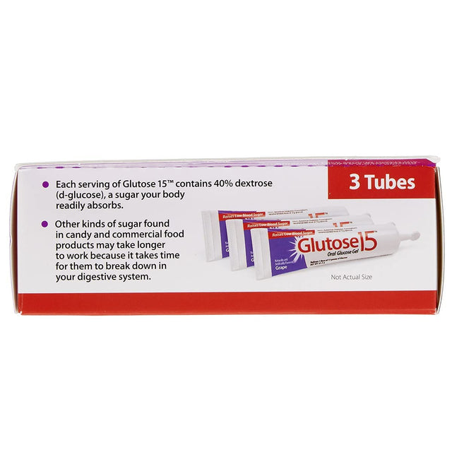 GLUTOSE 15 Oral Gel Grape Flavor 3/PKG