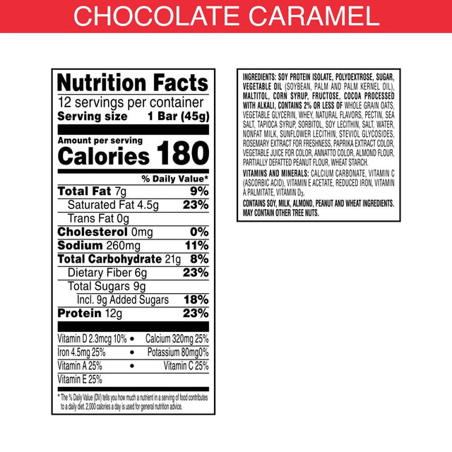 Kellogg'S Special K Chocolate Caramel Chewy Protein Meal Bars, Ready-To-Eat, 19 Oz, 12 Count