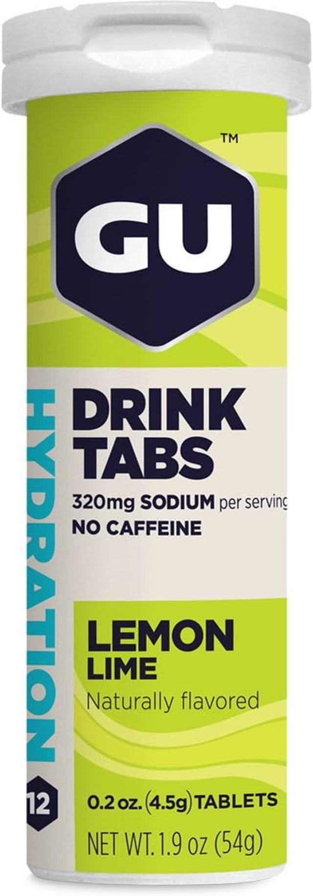 GU Hydration Drink Tabs - 8 Tube Pack Lemon-Lime, 8Tubes/Box