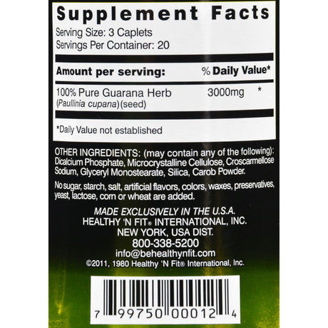 Healthy 'N Fit Energize Energy Booster - 60 Capsules Energy Supplements