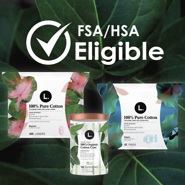 L. Ultra Thin Pads, Overnight Absorbency, 48 Ct, 100% Pure Cotton Top Layer