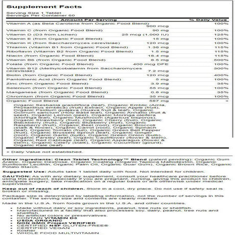 Garden of Life Mykind Organics Men Once Daily Multi, 60 Tablets