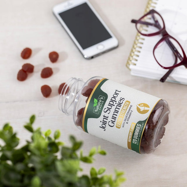 Joint Support Gummies Extra Strength Glucosamine Gummy with Vitamin E - Naturally Assists Cartilage & Flexibility - Best Support Chew for Men and Women - 120 Gummies
