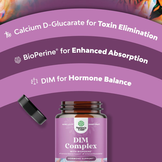 Extra Strength Diindolylmethane Supplement - 300Mg DIM per Serving Hormone Balance for Women and Men - Balancing Estrogen Supplement for Women and Men for Menopause Testosterone and Metabolism Support