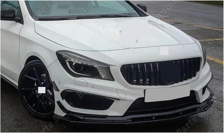 Front Bumper Splitter Lip Spoiler Diffuser Guard Body Kit Cover，Compatible for Benz CLA Class C117 CLA200 260 CLA45 AMG 2013-2015 (Color : Gloss Black)
