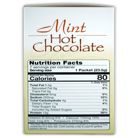 Lean 180 - Best Tasting, High Protein, Diet Friendly Mint Hot Chocolate(Pack of 4) | No Sugar Added | Low Calories | Smooth and Delicious
