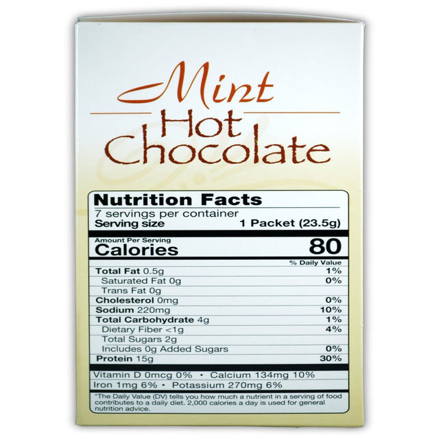 Lean 180 - Best Tasting, High Protein, Diet Friendly Mint Hot Chocolate(Pack of 4) | No Sugar Added | Low Calories | Smooth and Delicious