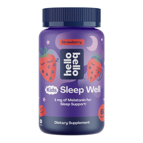 Hello Bello Kid'S Sleep Well, Strawberry Gummies with Melatonin for Sleep Support, 60Ct