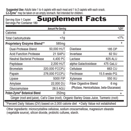 Garden of Life Omega-Zyme 180 Veg Caplet
